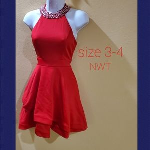 Red dbl flare cocktail